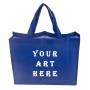 15.8" W x 13" H x 4" D Nylon Handle Laminated Tote Bag